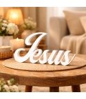 Letreiro "Jesus" — Palavra Decorativa Religiosa
