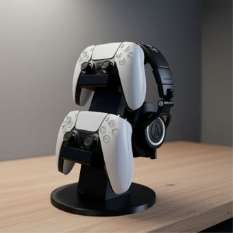 Suporte para 2 Controles DualSense + Headset